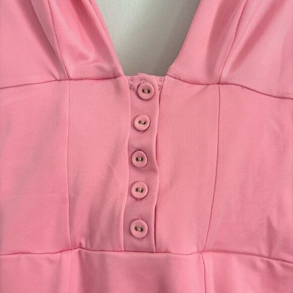 NEW We Are HAH Had Me At Hello Pink One Piece Bodysuit Women’s Size Medium - Picture 4 of 8